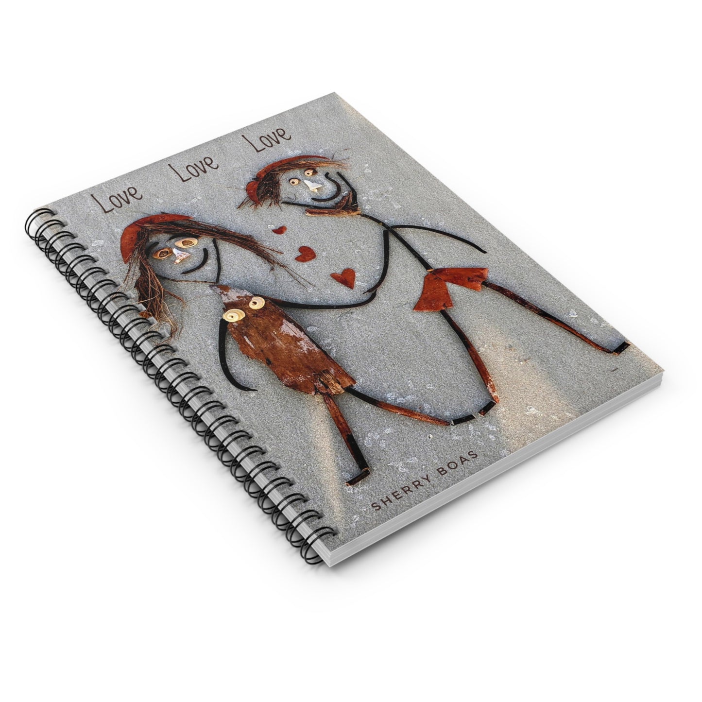 Love Love Love Spiral Notebook - Ruled Line