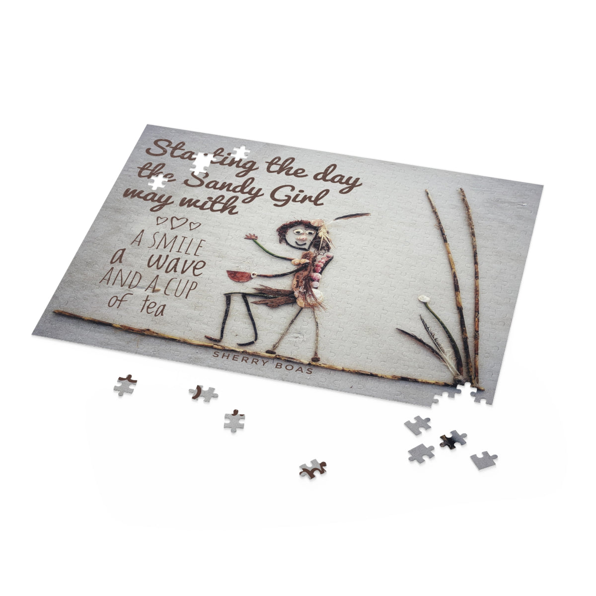 Starting The Day The Sandy Girl Way Puzzle (252 & 500-Piece Options)