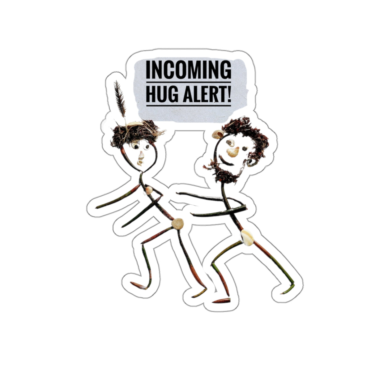 Incoming Hug Alert Vinyl Sticker