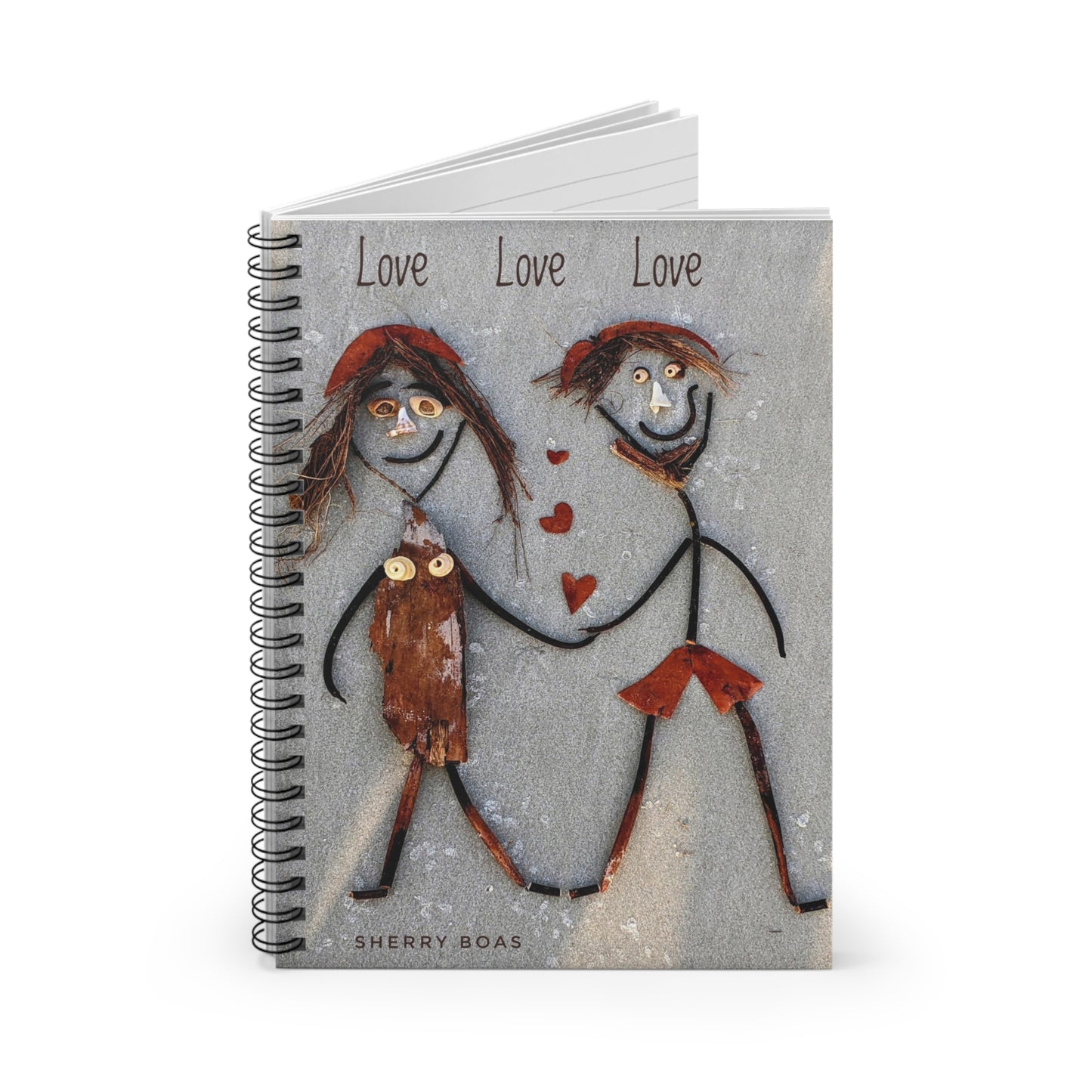 Love Love Love Spiral Notebook - Ruled Line