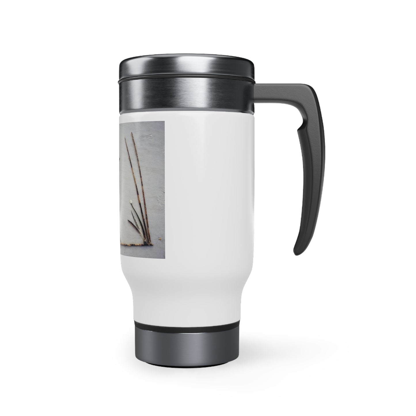 Start your day the Sandy Girl Way Stainless Steel Travel Mug with Handle, 14oz