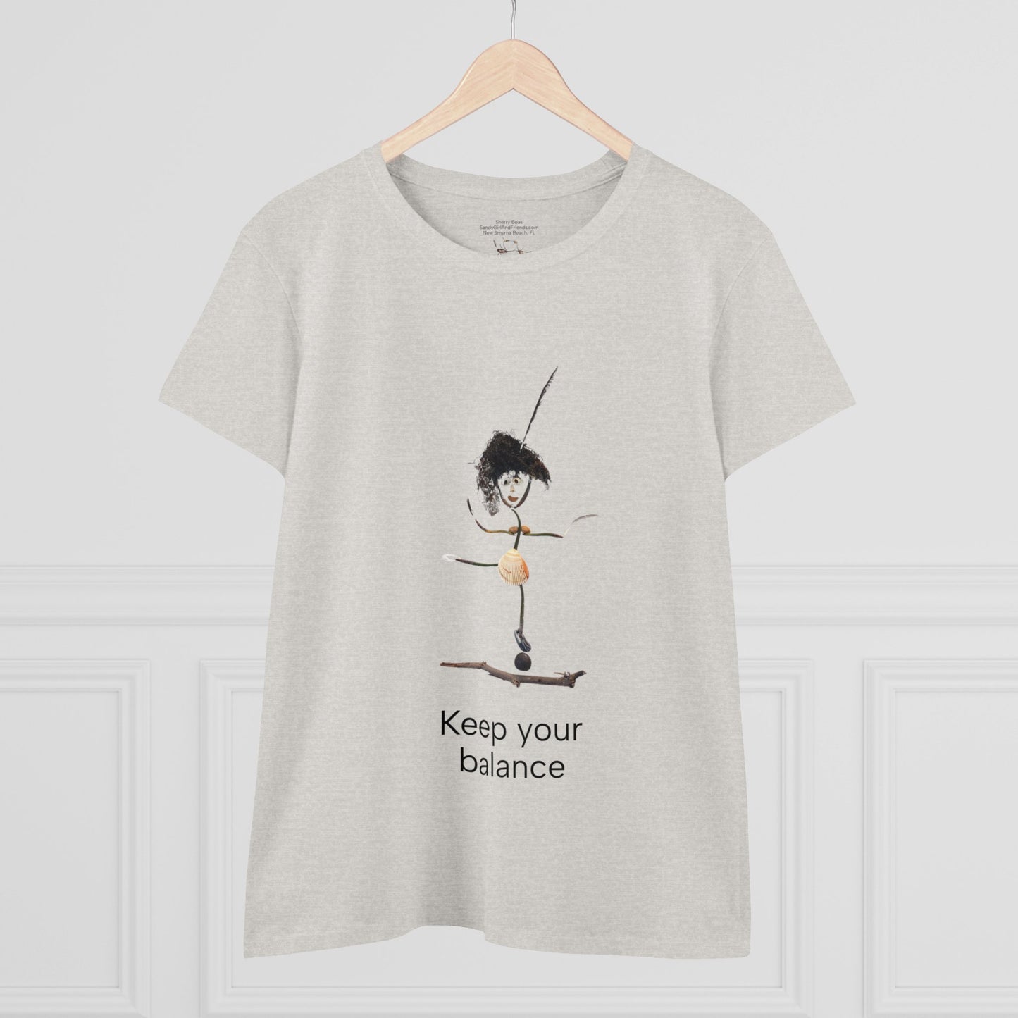 Keep Your Balance Women's Midweight Cotton Tee