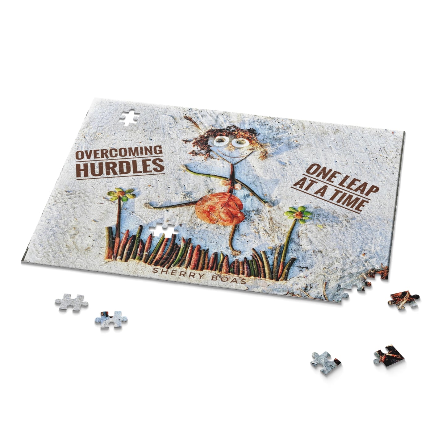 Overcoming Hurdles One Leap At A Time Puzzle (252 & 500-Piece Options)