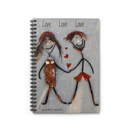 Love Love Love Spiral Notebook - Ruled Line