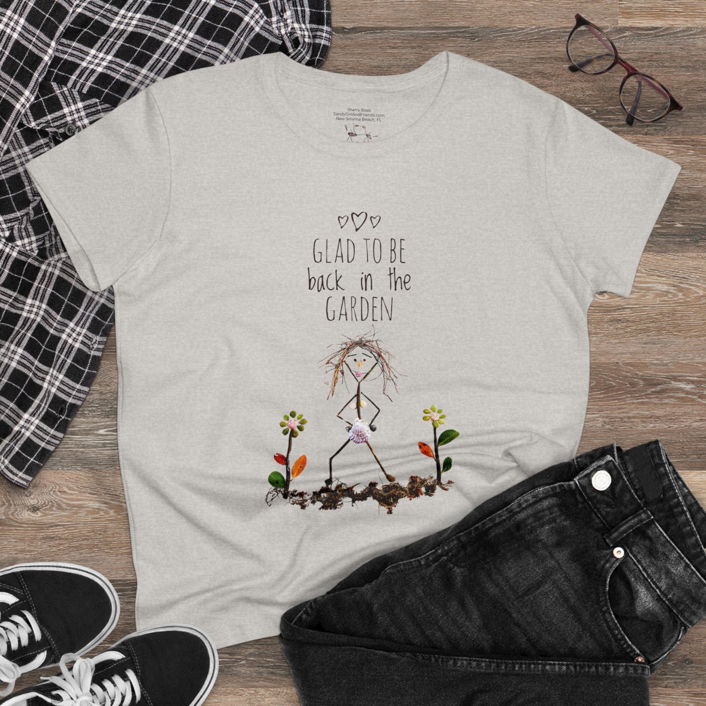 Glad To Be Back In The Garden Women's Midweight Cotton Tee