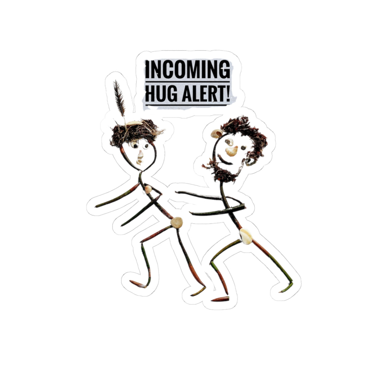 Incoming Hug Alert Vinyl Sticker