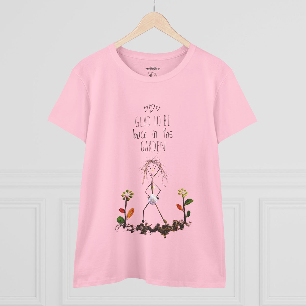 Glad To Be Back In Then Garden Women's Midweight Cotton Tee
