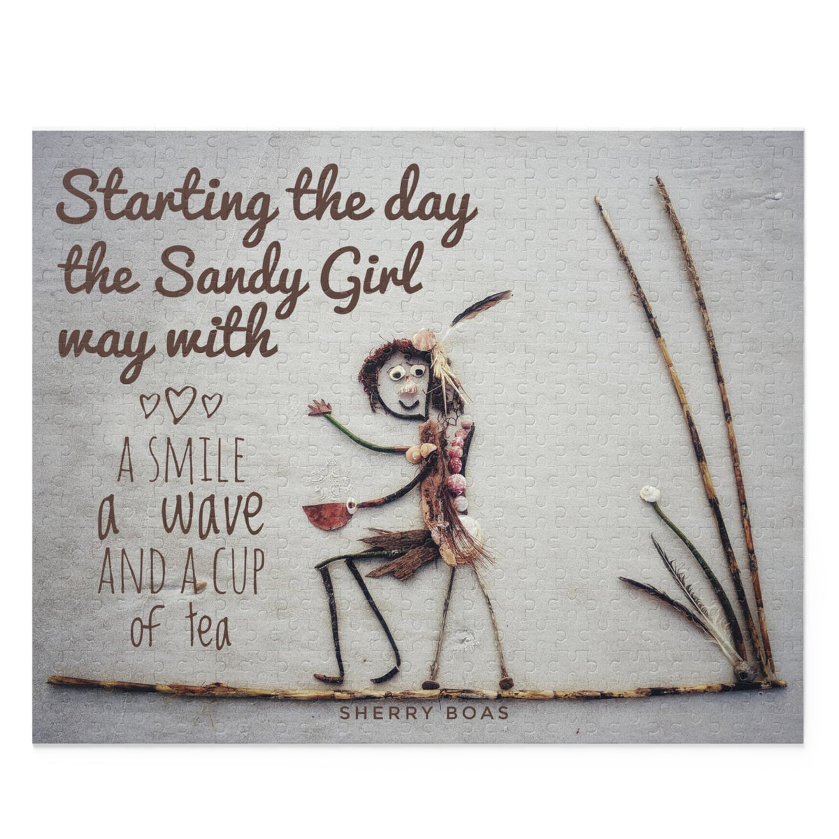 Starting The Day The Sandy Girl Way Puzzle (252 & 500-Piece Options)