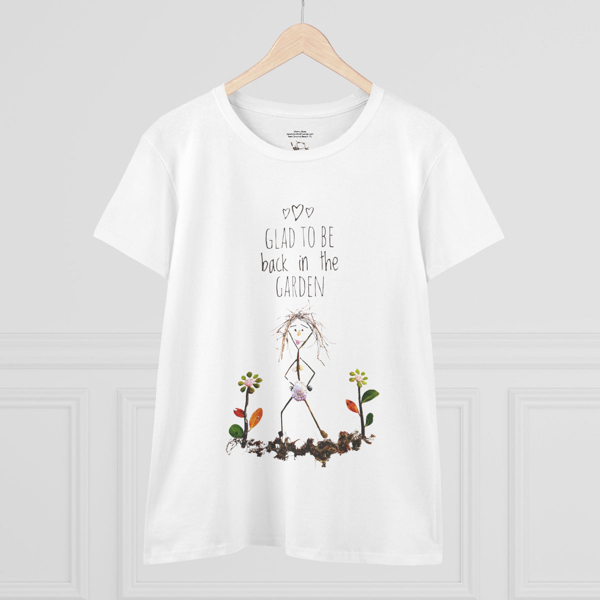 Glad To Be Back In Then Garden Women's Midweight Cotton Tee