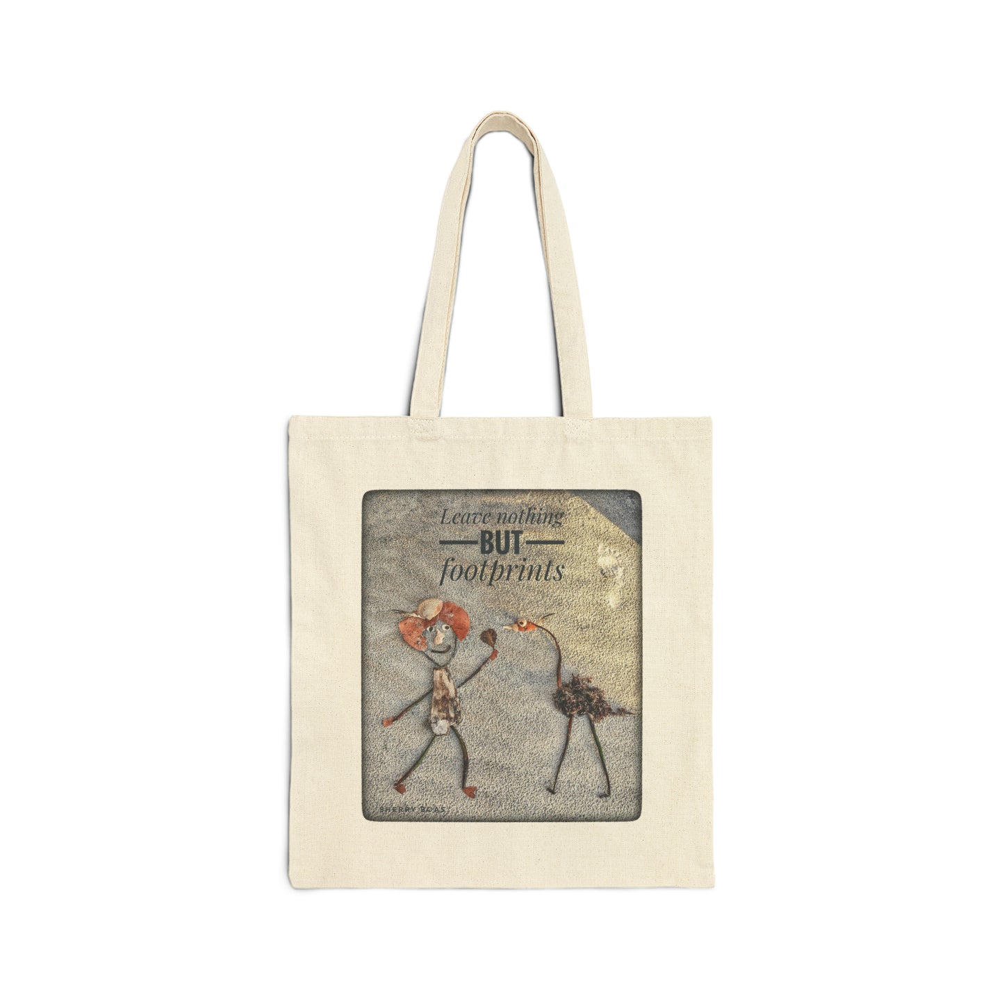 Leave Nothing But Footprints Cotton Canvas Tote Bag