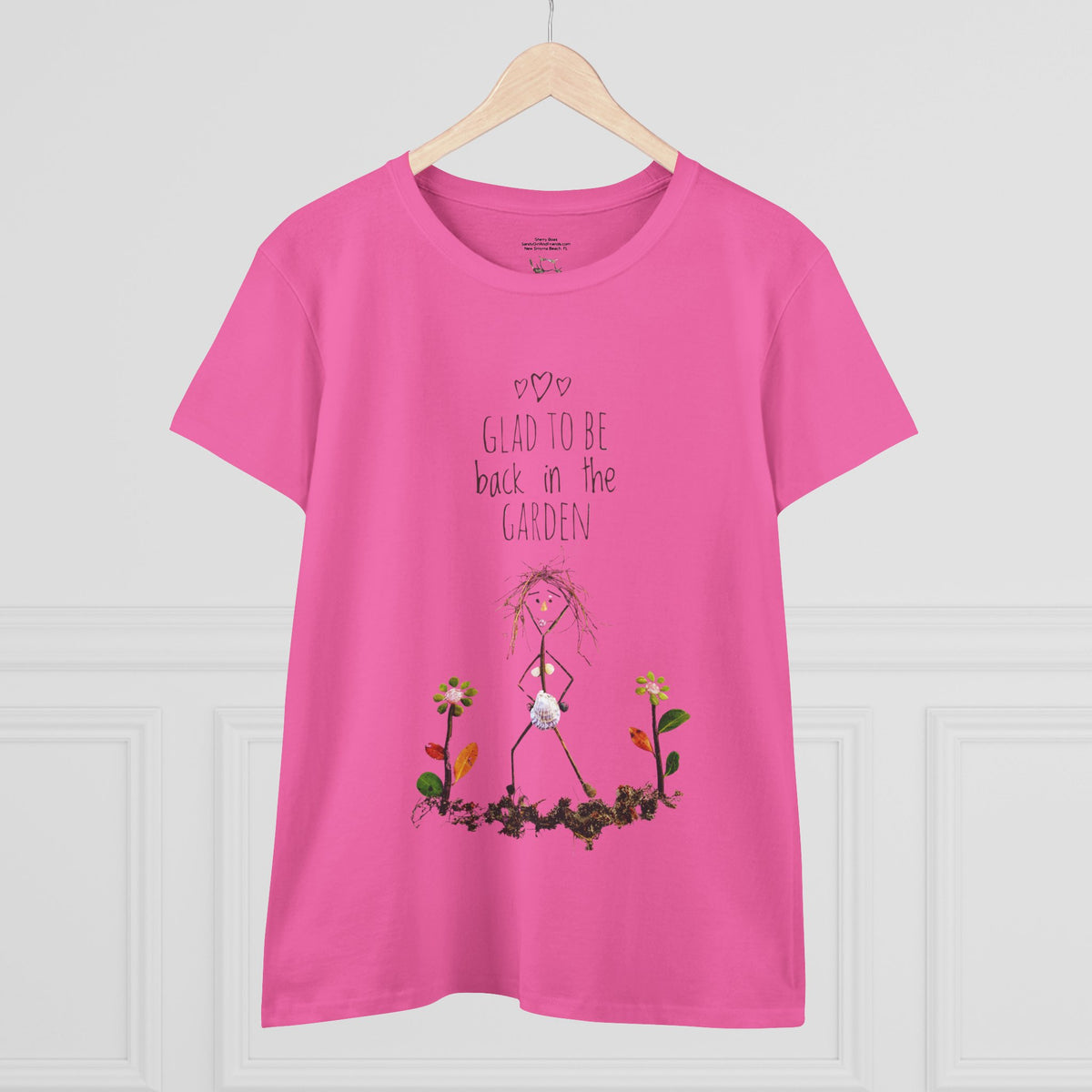 Glad To Be Back In Then Garden Women's Midweight Cotton Tee