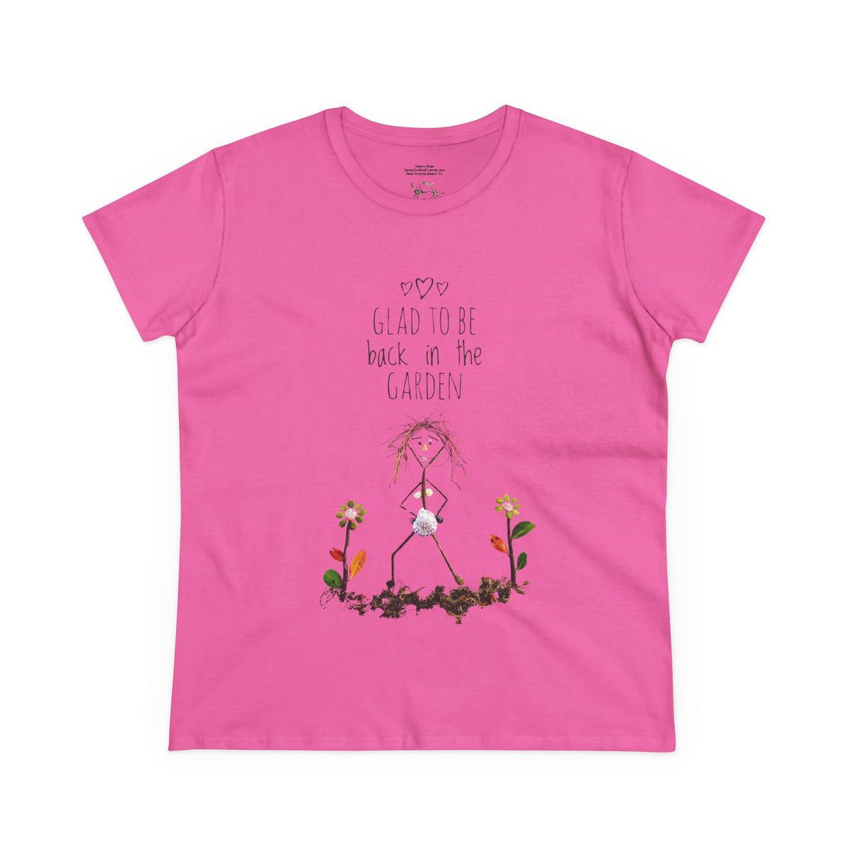 Glad To Be Back In Then Garden Women's Midweight Cotton Tee