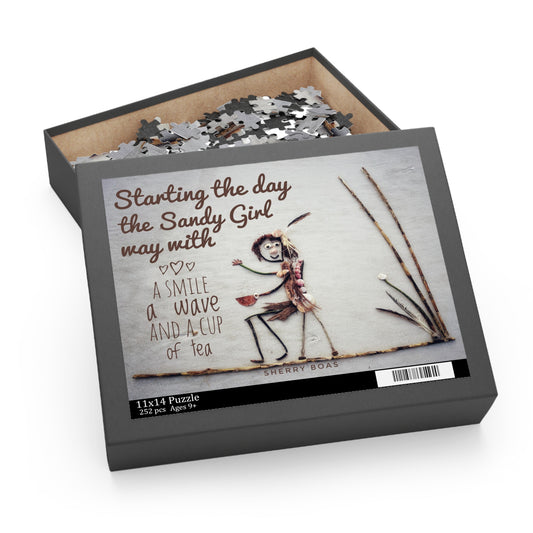 Starting The Day The Sandy Girl Way Puzzle (252 & 500-Piece Options)