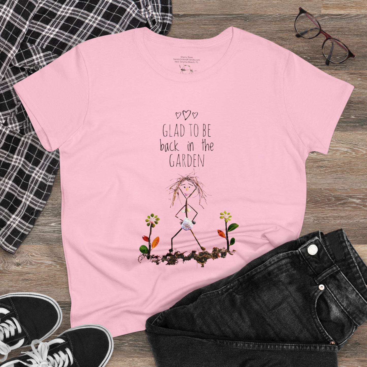 Glad To Be Back In The Garden Women's Midweight Cotton Tee