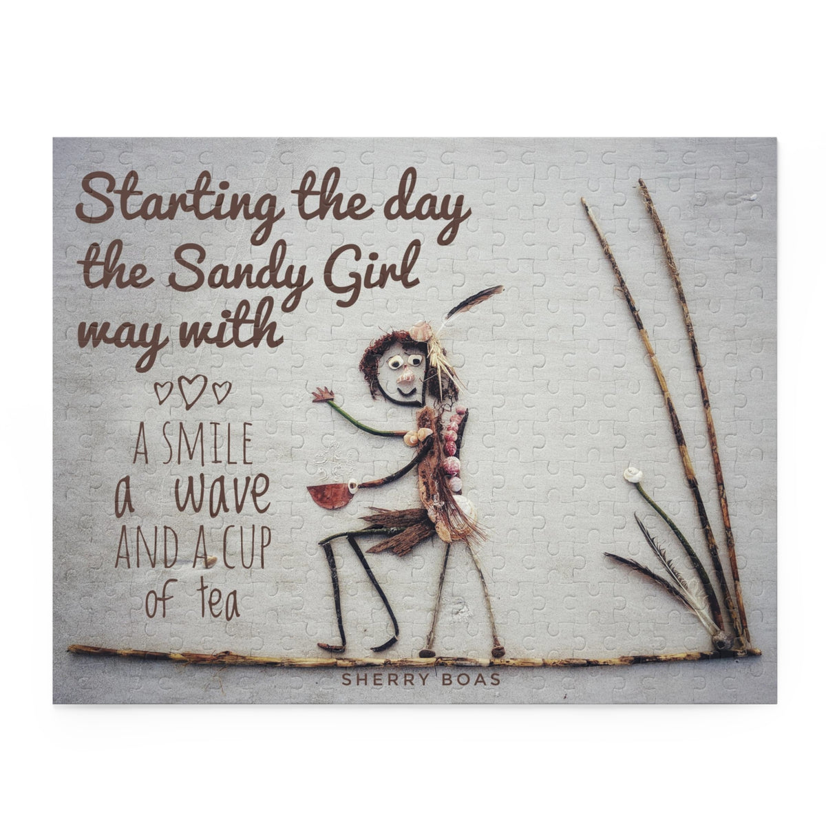 Starting The Day The Sandy Girl Way Puzzle (252 & 500-Piece Options)