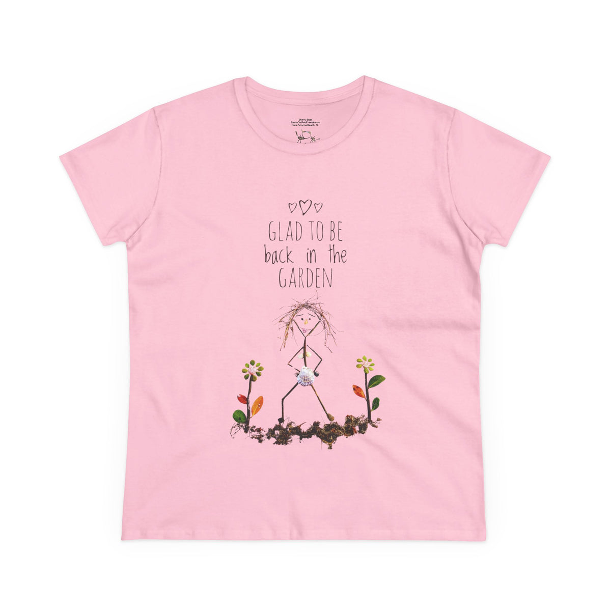 Glad To Be Back In Then Garden Women's Midweight Cotton Tee