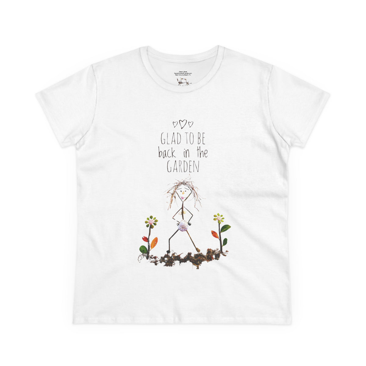 Glad To Be Back In Then Garden Women's Midweight Cotton Tee
